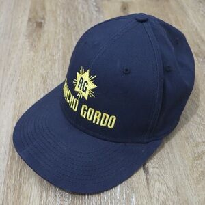 Structured Baseball Cap Hat Napa California Beans Navy Blue Gold